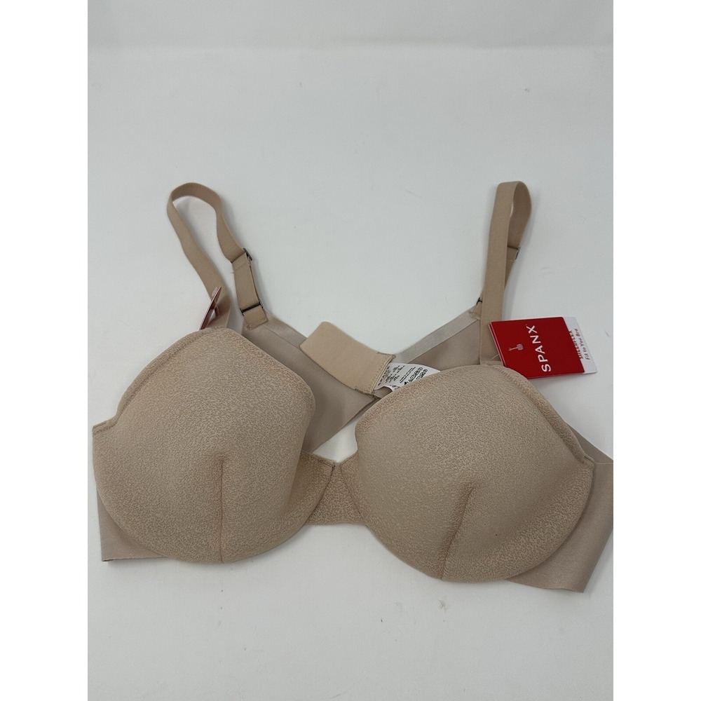 NEW Spanx Sz L D-DD Champagne SheerFlex Fit To You Bra Unlined 30071R W2